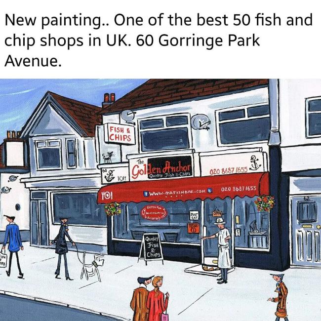chip shops in UK. 60 Gorringe Park Avenue.