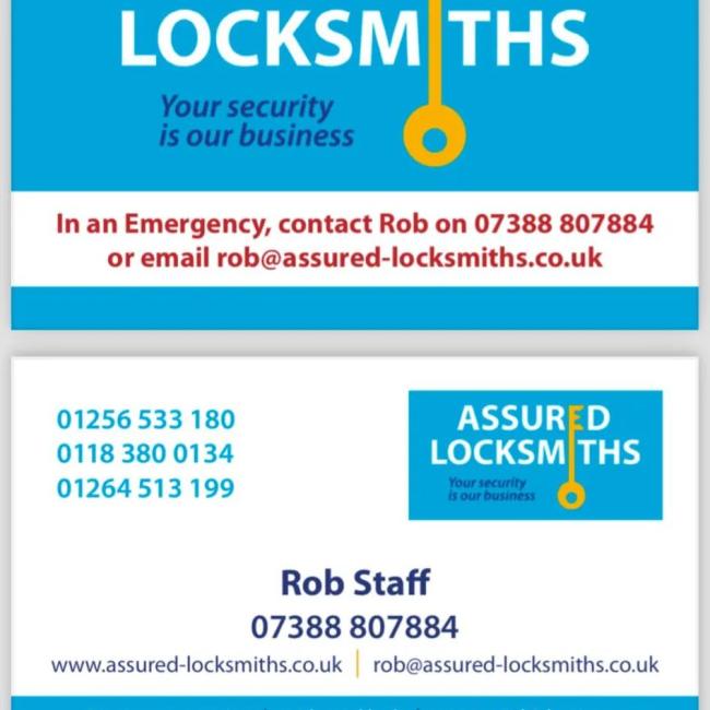 is our business In an Emergency, contact Rob on 07388 807884 or email rob@assured-locksmiths.co.uk Rob Staff 07388 807884 www.assured-locksmiths.co.uk | rob@assured-locksmiths.co.uk