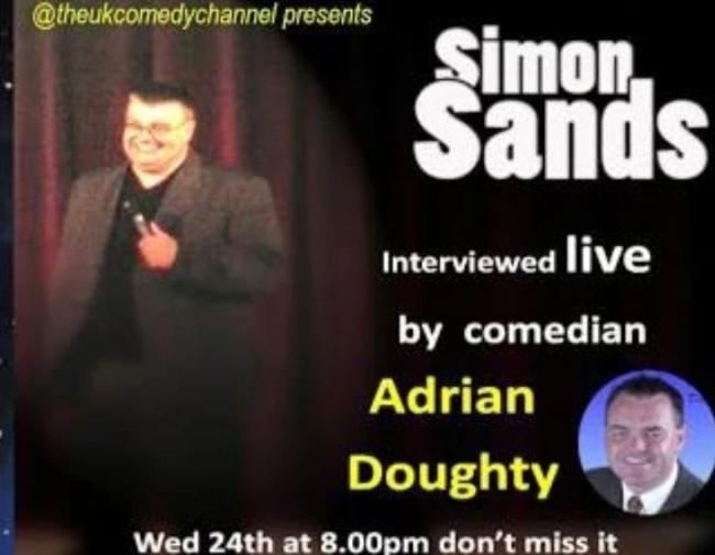 ° | tt im Interviewed live by comedian Adrian Doughty Wed 24th at 8.000m don’t miss it