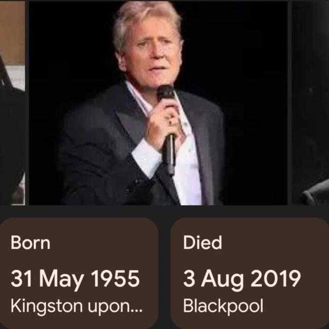 Born Died 31May 1955  3Aug 2019 Kingston upon... Blackpool