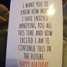 KNOW HOW MUC [ WAVE ENJOYED ANNOYING YOU All THIS TIME AND NOW EXCITED I AM 10 CONTINUE THIS IN THE FUTURE. HAPPY RIRTHDAY